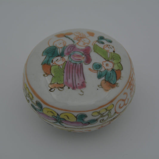 Antiek Porseleinen Snuisterijdoosje - Qing Dynastie (19e-eeuws) - antique-vintagedepot
