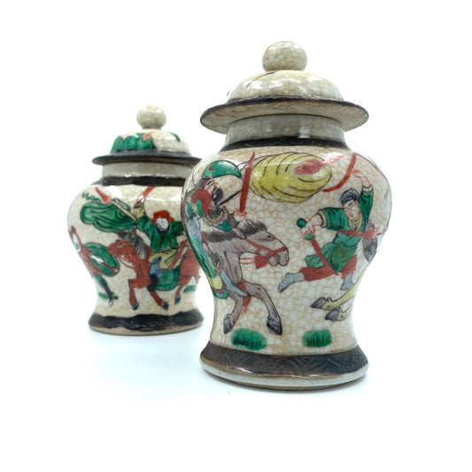 Nanking Porselein | Chinese Craquelé Gemberpotten - antique-vintagedepot
