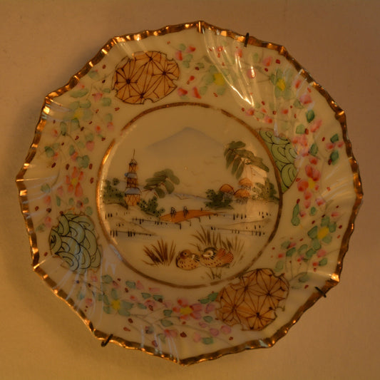 Rare Japanese plates - Eggshell porcelain | Zeldzame Japanse bordjes - eierschaal porselein - antique-vintagedepot