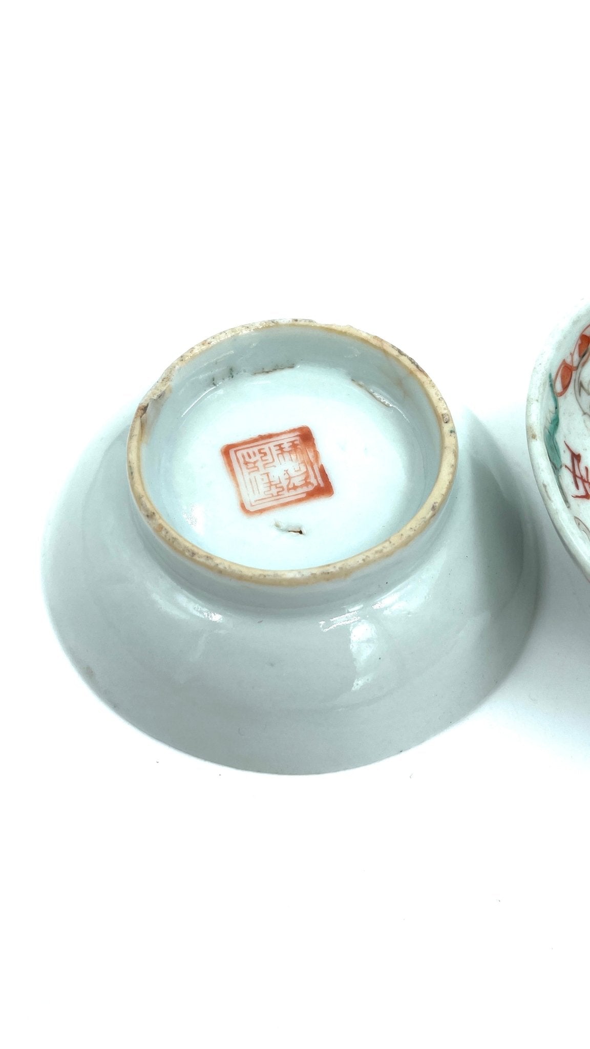 2 Oud Chinese Schoteltjes / 2 Old Chinese Saucers - antique-vintagedepot