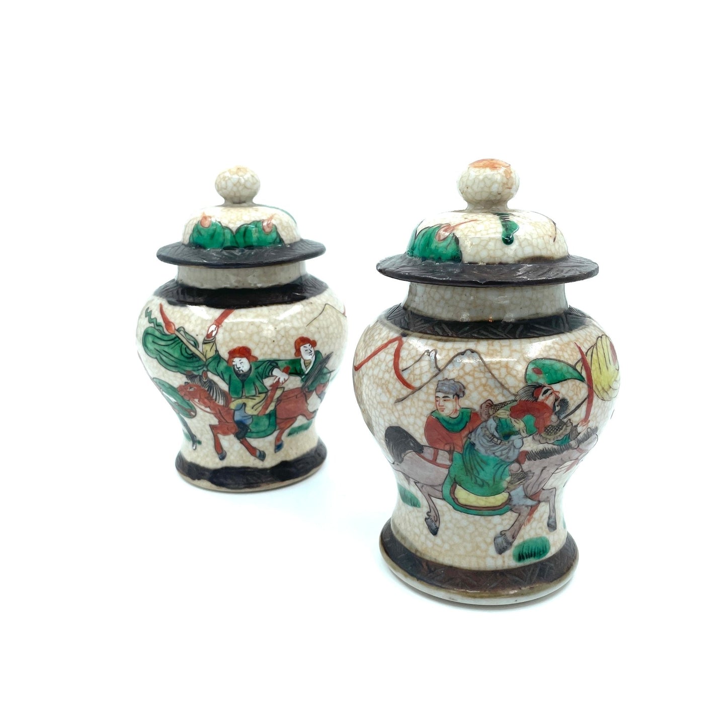 Nanking Porselein | Chinese Craquelé Gemberpotten - antique-vintagedepot