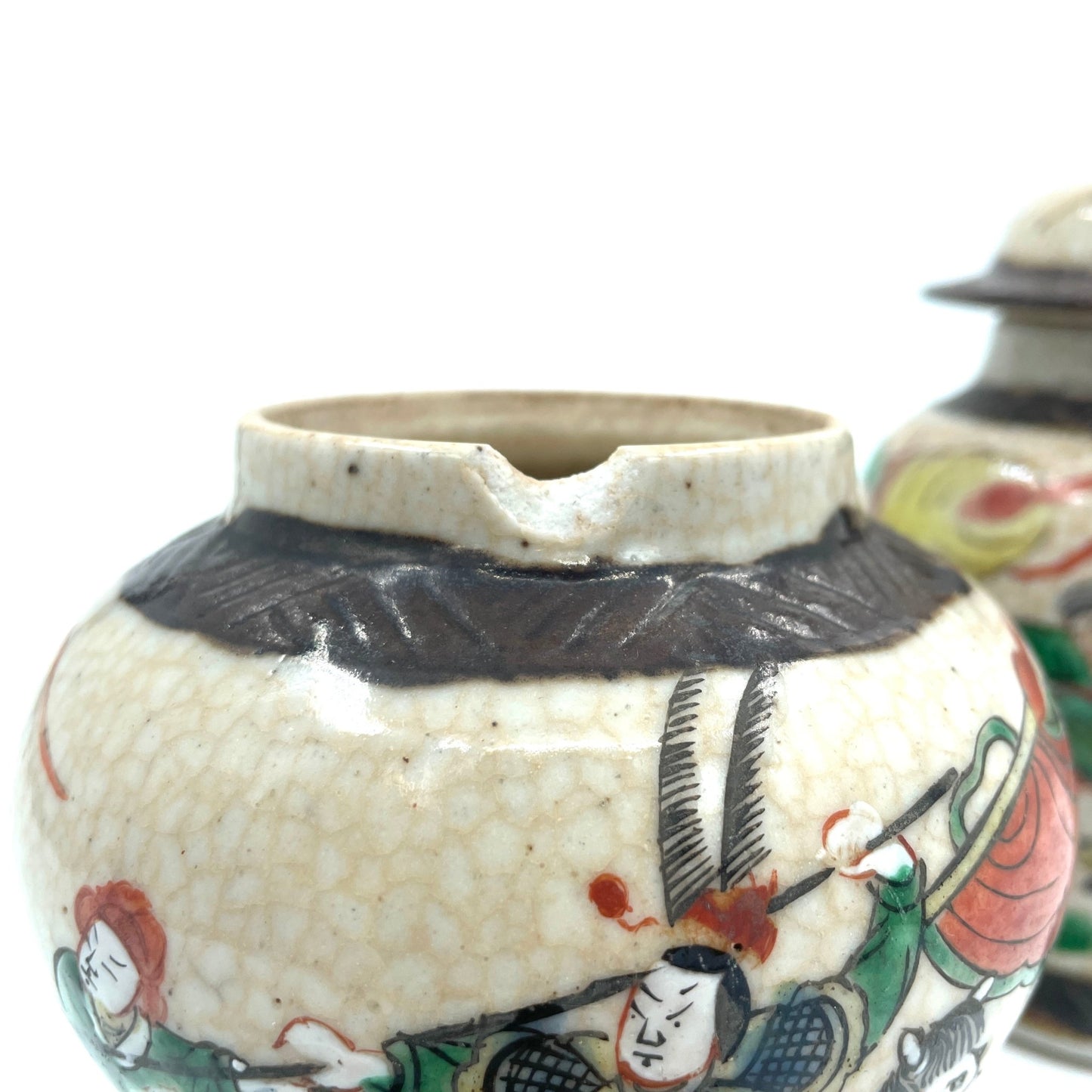 Nanking Porselein | Chinese Craquelé Gemberpotten - antique-vintagedepot