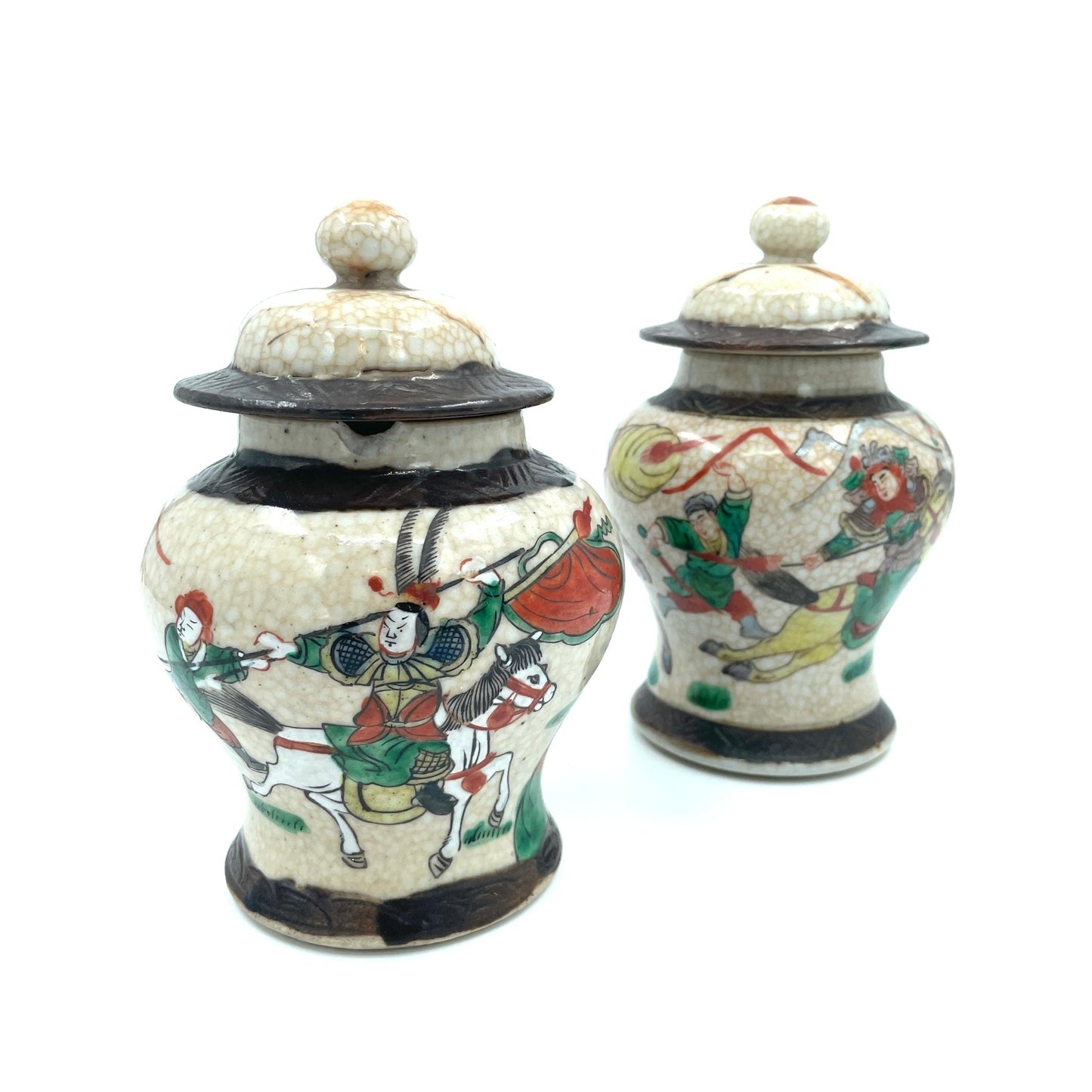 Nanking Porselein | Chinese Craquelé Gemberpotten - antique-vintagedepot